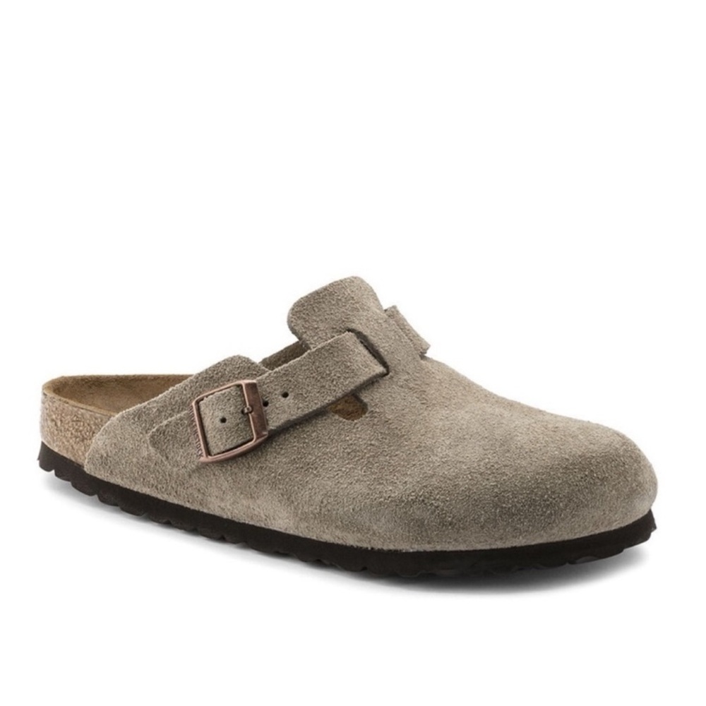 Womens Birkenstock Boston Soft Footbed Clog - Taupe
 size 38 US 7 - 7.5